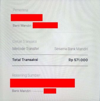 bukti transfer