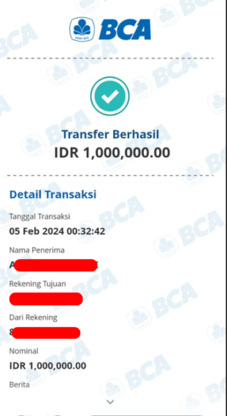 bukti transfer