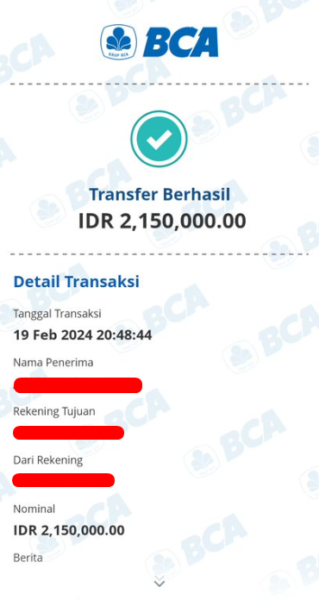 BUKTI TRANSFER