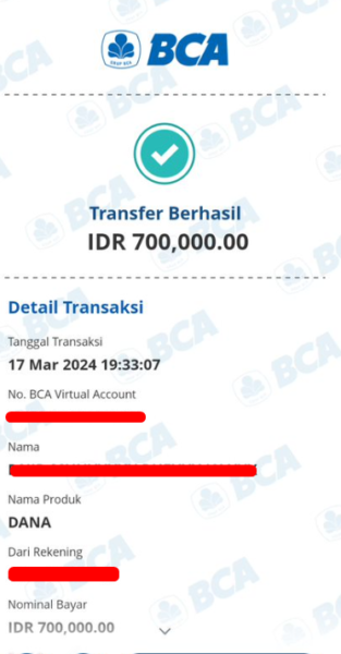 Bukti transfer