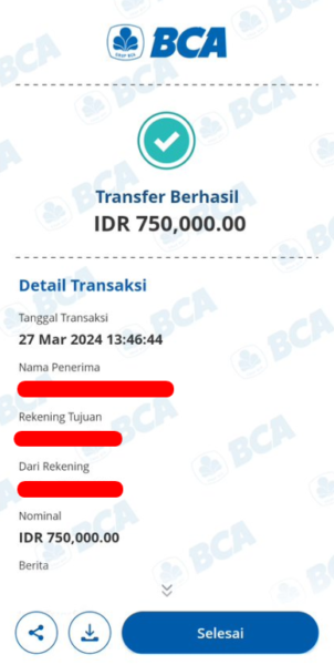 Bukti Transfer