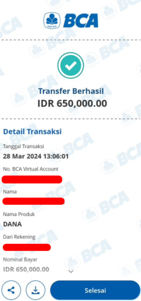 Bukti Transfer