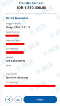 bukti transfer